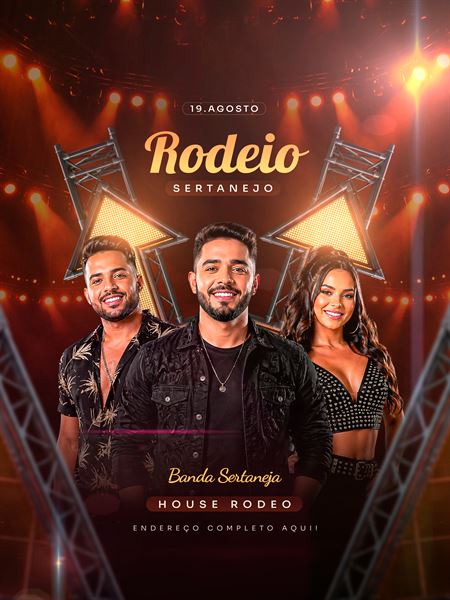 Flyer Rodeio Sertanejo PSD - Template Photoshop Editável